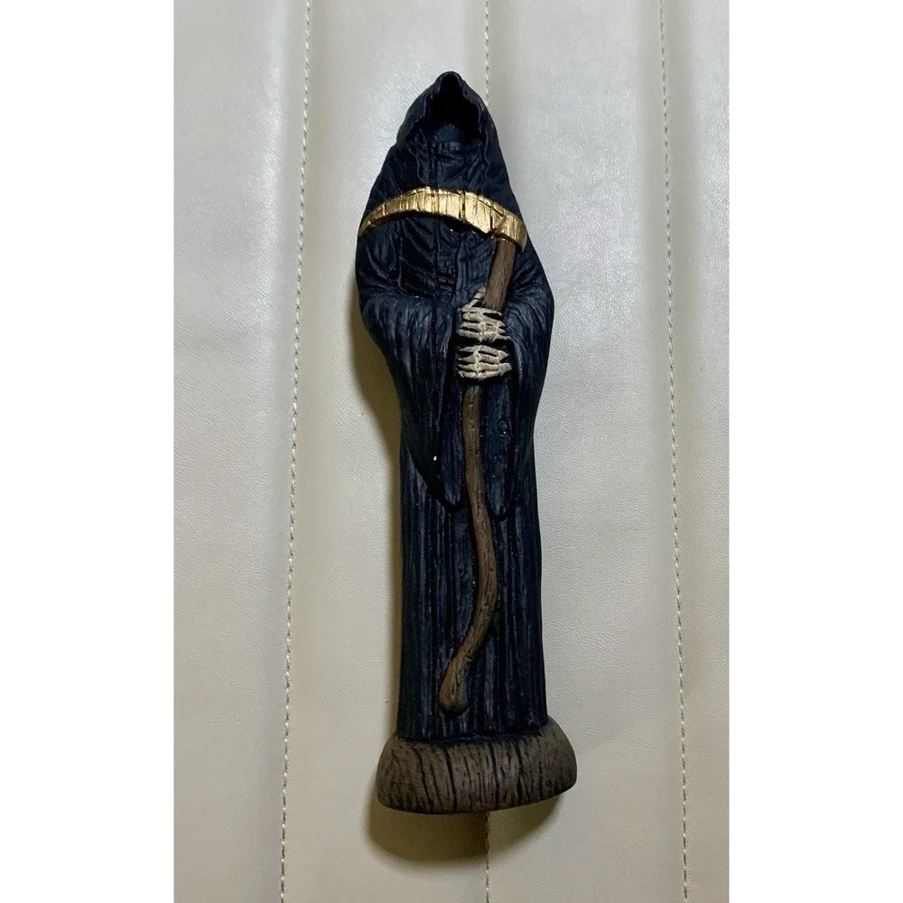 Vintage Hand Painted Ceramic Grim Reaper Figure Figurine‎ 8 1/2